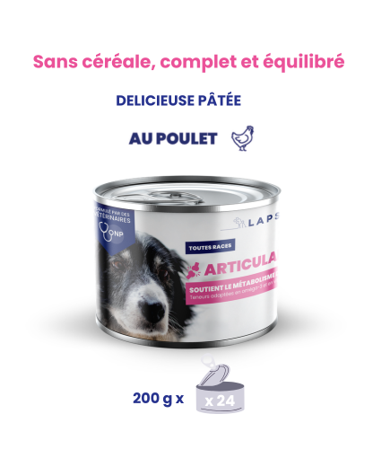 Mousse Humide pour chien adulte ARTICULAIRE - Poulet - 24x200g
