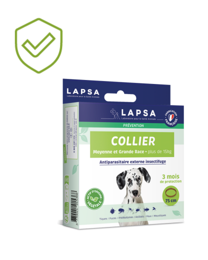 Collier antiparasitaire (actifs végétaux) Chien Moyenne et grande race